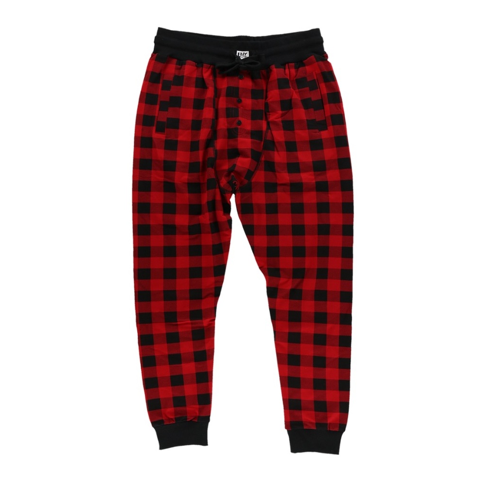Lazy One Buffalo Plaid Long John Pajama Pants XS‎ NEW